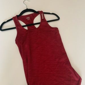 Reebok workout tank, ruby red, racerback, like new